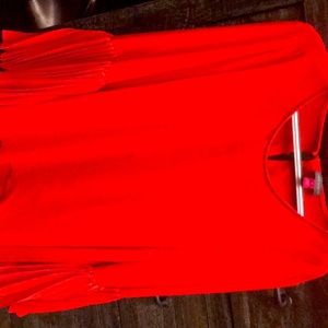 Vince Camuto long sleeve coral/orange blouse.